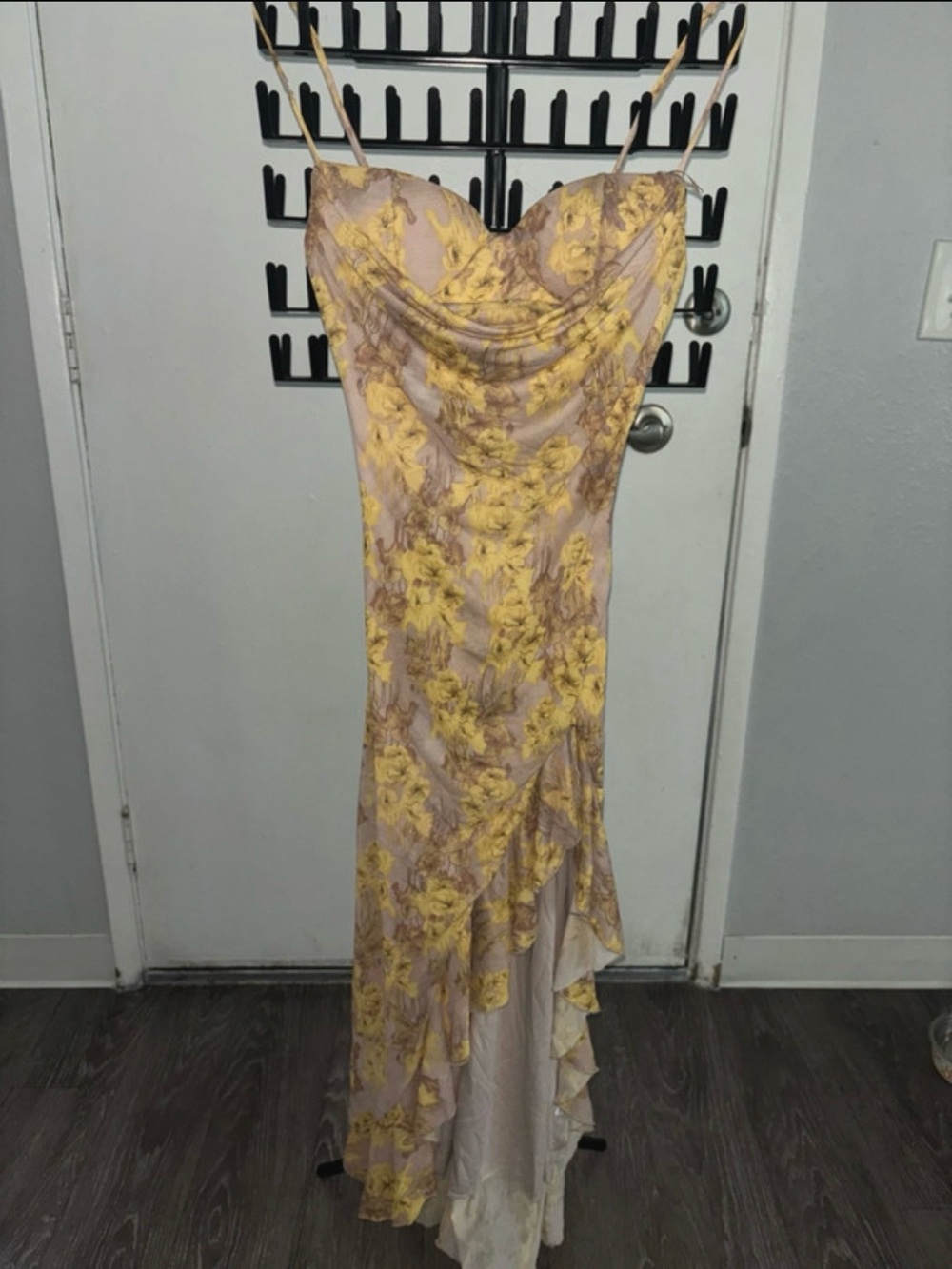 Yellow Floral Slip Maxi Dress